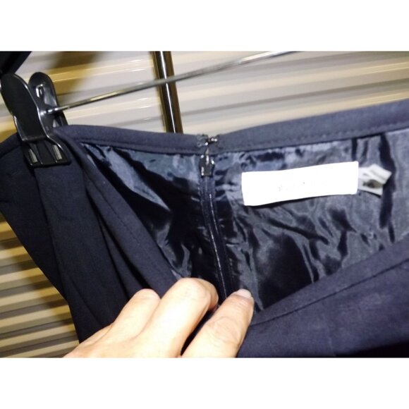 Calvin Klein Size 16 Skirt 24" Long Spandex Rayon Polyester Blend Black Drk Blue - Picture 11 of 13